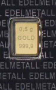 Goldbarren 0,5 Gramm