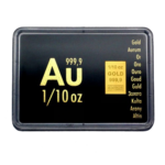 Ein Blister mit der Aufschrift Au 1/10 Oz